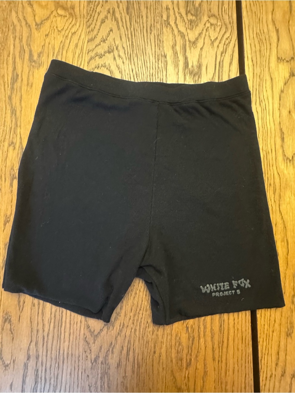 White‎ Fox Project S Black Ribbed Bike Shorts soft Boutique Size M